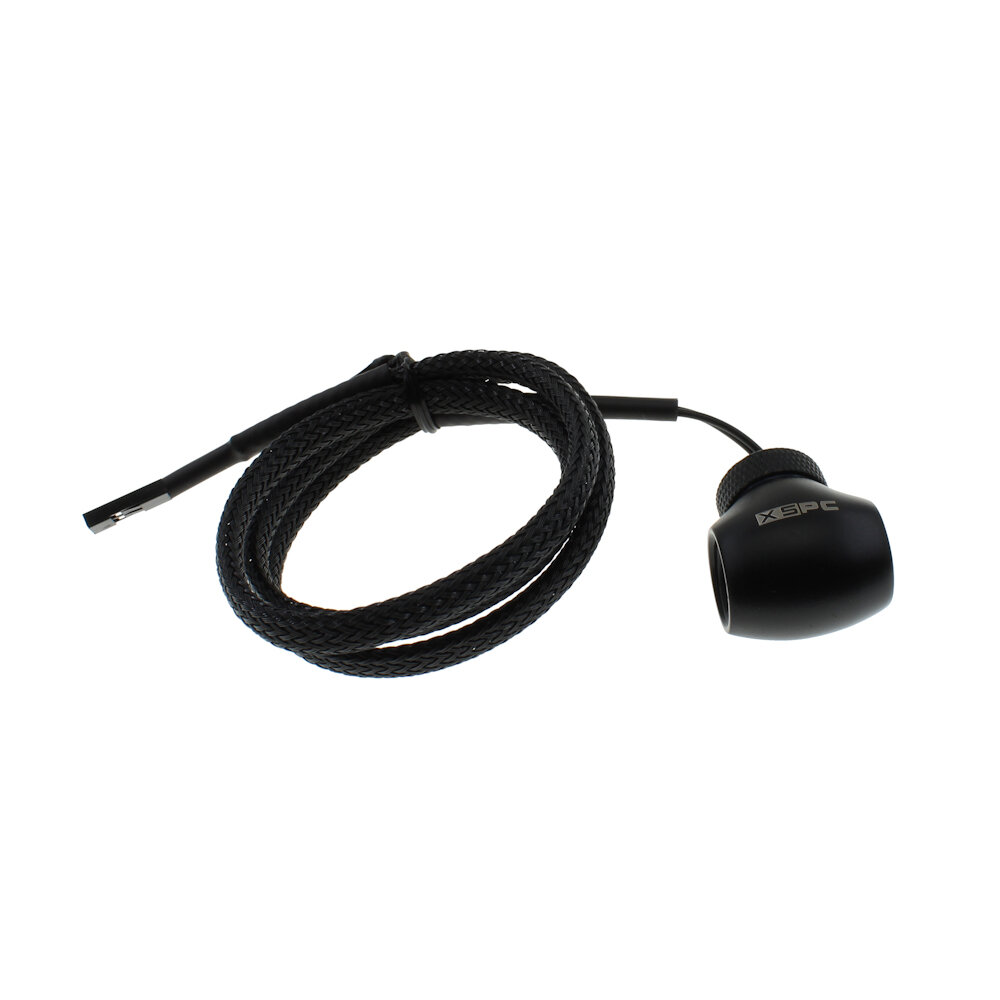 XSPC G1/4" T Fitting Inline 10K Temperature Sensor - Matte Black - Picture 1 of 8