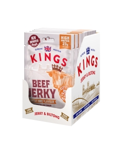 Kings - Beef Jerky - Sweet BBQ Flavour - Box of 12 x 60 g