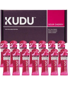 Kudu Liquid Collagen Sachets - Bovine Protein - Sour Cherry - 14 x 63 g