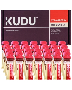 Kudu Liquid Collagen Sachets - Bovine Protein - Strawberry and Vanilla - 28 x 63 g