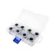 XSPC G1/4" to 14mm Rigid Tubing Triple Seal Fittings Pack of 8 Chrome