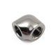 XSPC G1/4" Female 90 Degree Angled Elbow Fitting - Black Chrome