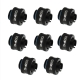 XSPC G1/4" Compression Fitting 3/8" ID 1/2" OD 13/10mm V2 Pack of 8 Matte Black
