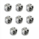 XSPC G1/4" Compression Fitting 3/8" ID 5/8" OD 16/10mm V2 Pack of 8 Chrome