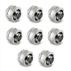 XSPC G1/4" Compression Fitting 7/16" ID 5/8" OD 16/11mm V2 Pack of 8 Chrome