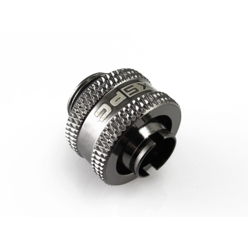 XSPC G1/4" Compression Fitting V2 for 3/8" ID 1/2" OD 13/10mm Tubing Black Chrome