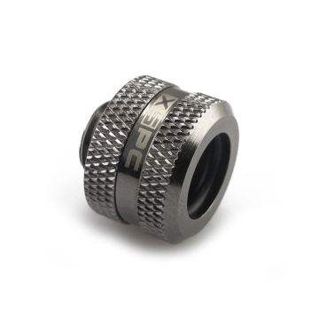 XSPC - G1/4" Triple Seal Fitting for 14mm PETG Tubing - Black Chrome