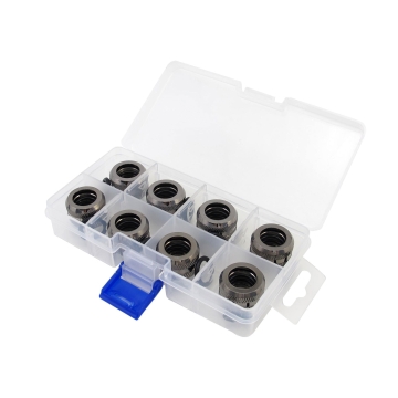 XSPC G1/4" to 14mm Rigid Tubing Triple Seal Fittings Pack of 8 Black Chrome