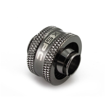 XSPC G1/4" Compression Fitting V2 for 3/8" ID 5/8" OD 16/10mm Tubing Black Chrome