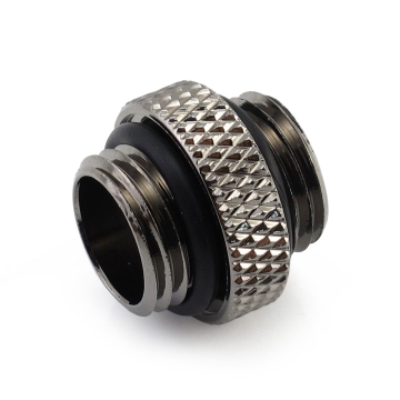 XSPC G1/4" 5mm Male to Male Static Extender Fitting - Black Chrome