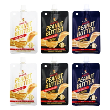 Athletic Peanut Butter - Mixed - 2 x Silky Smooth, 2 x Manuka Honey, 2 x Sea Salted 90g Packs