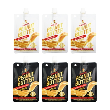 Athletic Peanut Butter - Mixed - 3 x Silky Smooth, 3 x Manuka Honey 90g Packs