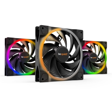 be quiet! Light Wings 140 mm PWM High Speed Case Fan Triple Pack - Black