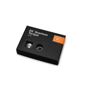 EK-Quantum Torque HDC-12 12mm OD Rigid Tubing Fitting 6-Pack - Satin Titanium