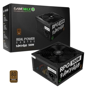 GameMax RPG Rampage 500W 140mm 80+ Bronze Ultra Silent Non-Modular Power Supply