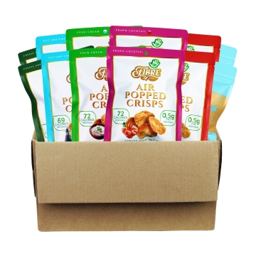 Hi Fibre - Air Popped Crisps - Variety Pack - 12 x 22 g