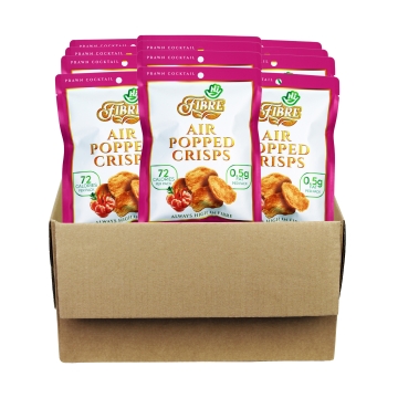 Hi Fibre - Air Popped Crisps - Prawn Cocktail - 12 x 22 g