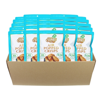 Hi Fibre - Air Popped Crisps - Salt & Vinegar - 24 x 22 g