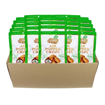 Hi Fibre - Air Popped Crisps - Sour Cream - 24 x 22 g