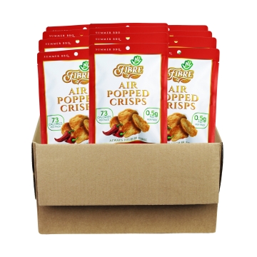 Hi Fibre - Air Popped Crisps - Summer BBQ - 12 x 22 g