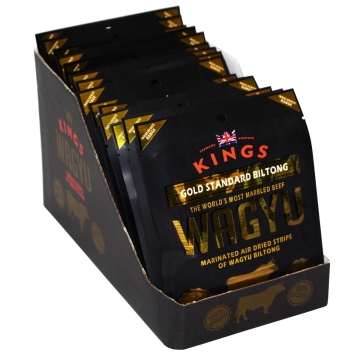 Kings Wagyu Biltong - Gold Standard - Box of 16 x 25 g