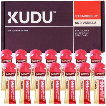 Kudu Liquid Collagen Sachets - Bovine Protein - Strawberry and Vanilla - 14 x 63 g