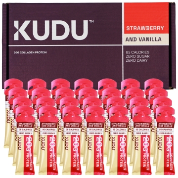 Kudu Liquid Collagen Sachets - Bovine Protein - Strawberry and Vanilla - 28 x 63 g