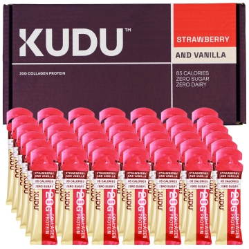 Kudu Liquid Collagen Sachets - Bovine Protein - Strawberry and Vanilla - 42 x 63 g