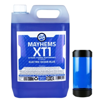 Mayhems - PC Coolant - XT-1 Premix - Thermal Performance Series - 5 Litre - UV Electric Ocean Blue