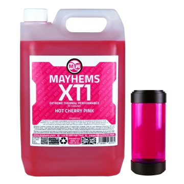 Mayhems - PC Coolant - XT-1 Premix - Thermal Performance Series - 5 Litre - UV Hot Cherry Pink
