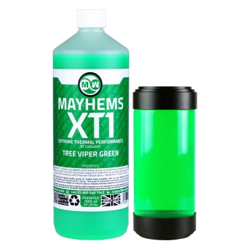 Mayhems - PC Coolant - XT-1 Premix - Thermal Performance Series, 1 Litre, UV Tree Viper Green