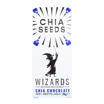 Wizards Magic Kids Enchanted Forest Chia Seeds Chocolate  25g Bar