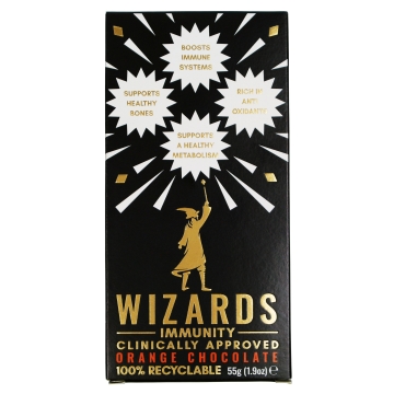 Wizards Immunity Orange Chocolate 55g Bar