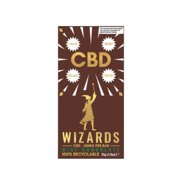 Wizards CBD Mint Chocolate 55g Bar
