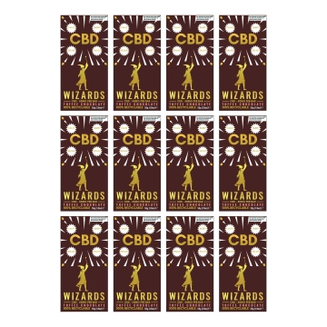 Wizards CBD Toffee Chocolate Box of 12 x 55g Bars