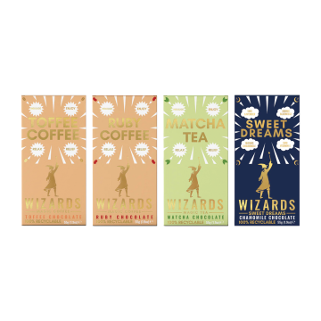 Wizards Tea and Coffee Mixed Chocolate  Box of 12 x 55g Bars