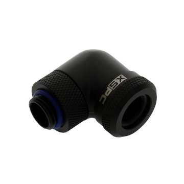 XSPC 14mm rigid tubing 90 degree rotary fitting in matte black