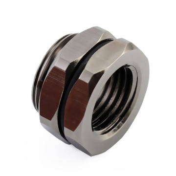 XSPC G1/4" to G1/4" Bulkhead - Black Chrome