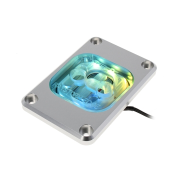 XSPC RayStorm Edge Addressable RGB AMD AM4 CPU Water Block - Silver