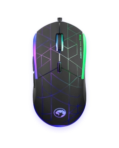 Marvo M115 4000 DPI Wired Gaming Mouse with 6 Programmable Buttons - Black