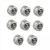 XSPC G1/4" Compression Fitting 3/8" ID 1/2" OD 13/10mm V2 Pack of 8 Chrome