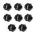 XSPC G1/4" Compression Fitting 3/8" ID 1/2" OD 13/10mm V2 Pack of 8 Matte Black