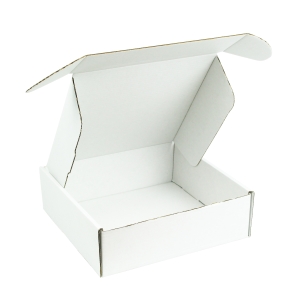 Kite White Cardboard Postal Boxes with Tuck-in-Flaps 260x245x83 mm External 240x240x80 mm Internal - Pack of 50