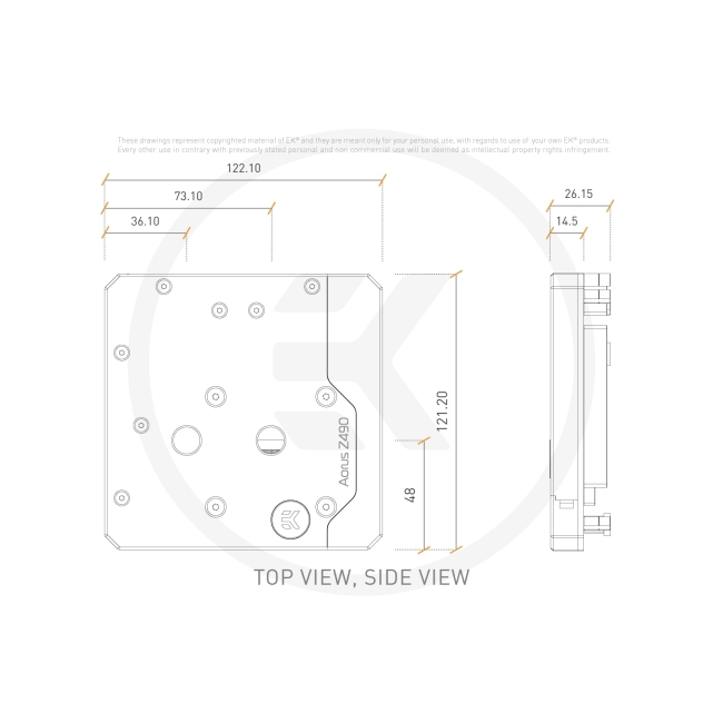 EK-Quantum Momentum Aorus Z490 Monoblocco D-RGB - Waterblock Per CPU E VRM