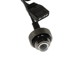 XSPC Addressable RGB LED Blank Plug - Black Chrome