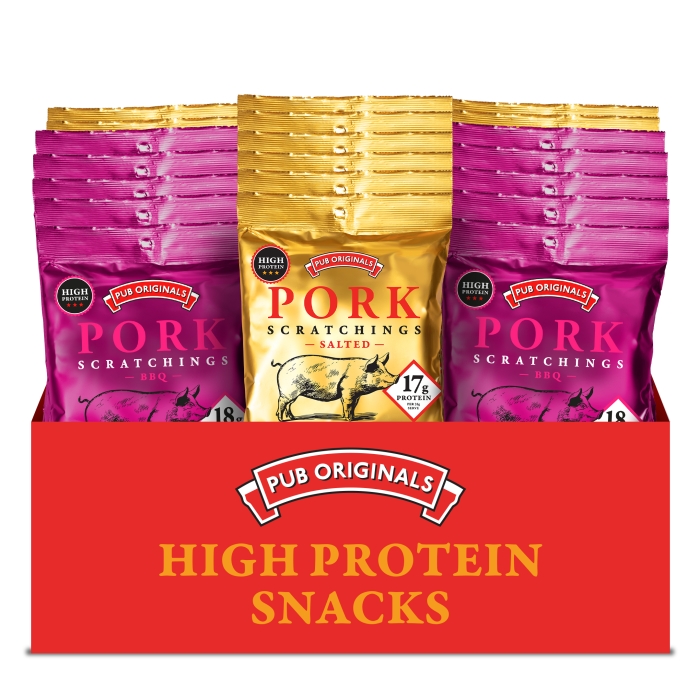 Pub Original - Pork Scratchings - Mixed - Box of 20 x 35 g