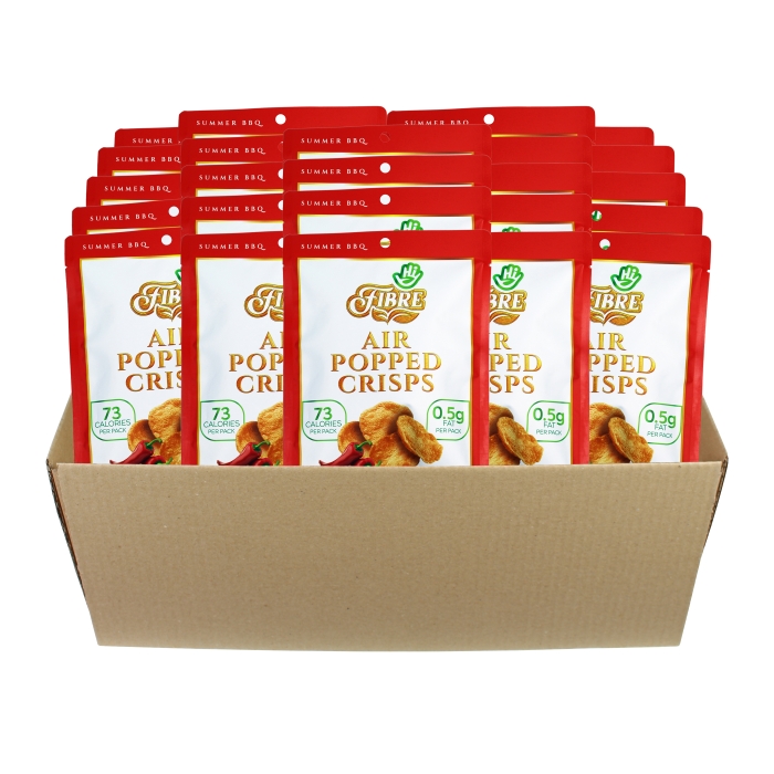 Hi Fibre - Air Popped Crisps - Summer BBQ - 24 x 22 g