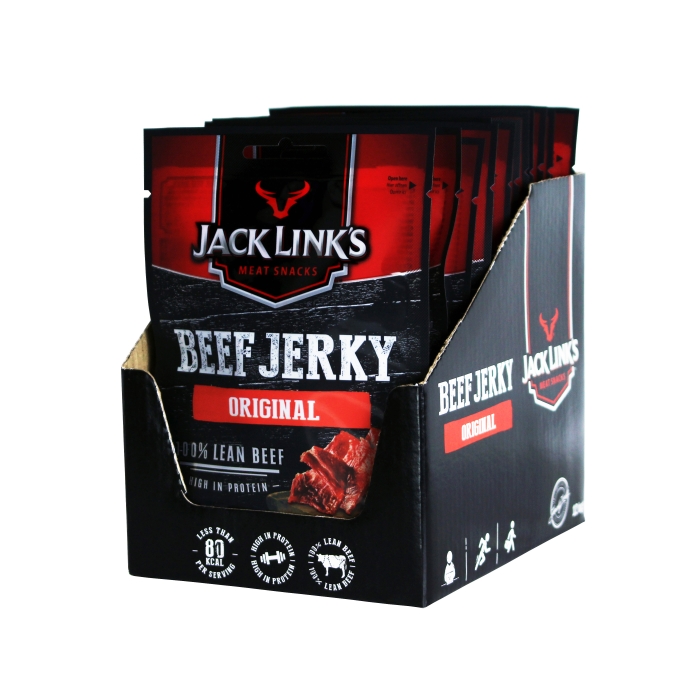 Jack Link's Beef Jerky - Original Flavour - Box of 12 x 25 g Packs