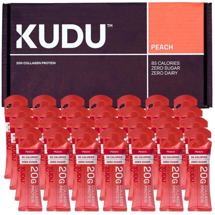 Kudu Liquid Collagen Sachets - Bovine Protein - Peach - 28 x 63 g