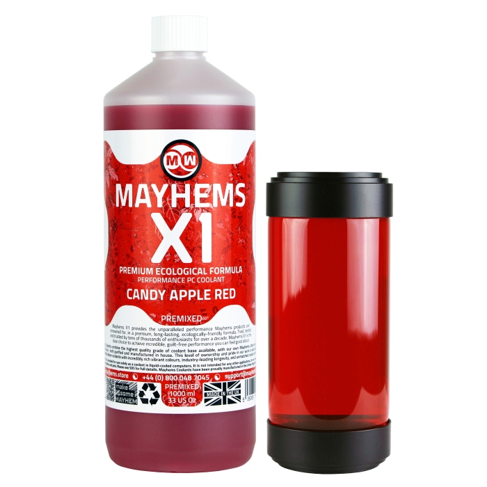 Mayhems - PC Coolant - X1 Premix - Eco Series - Candy Apple Red - 1 Litre
